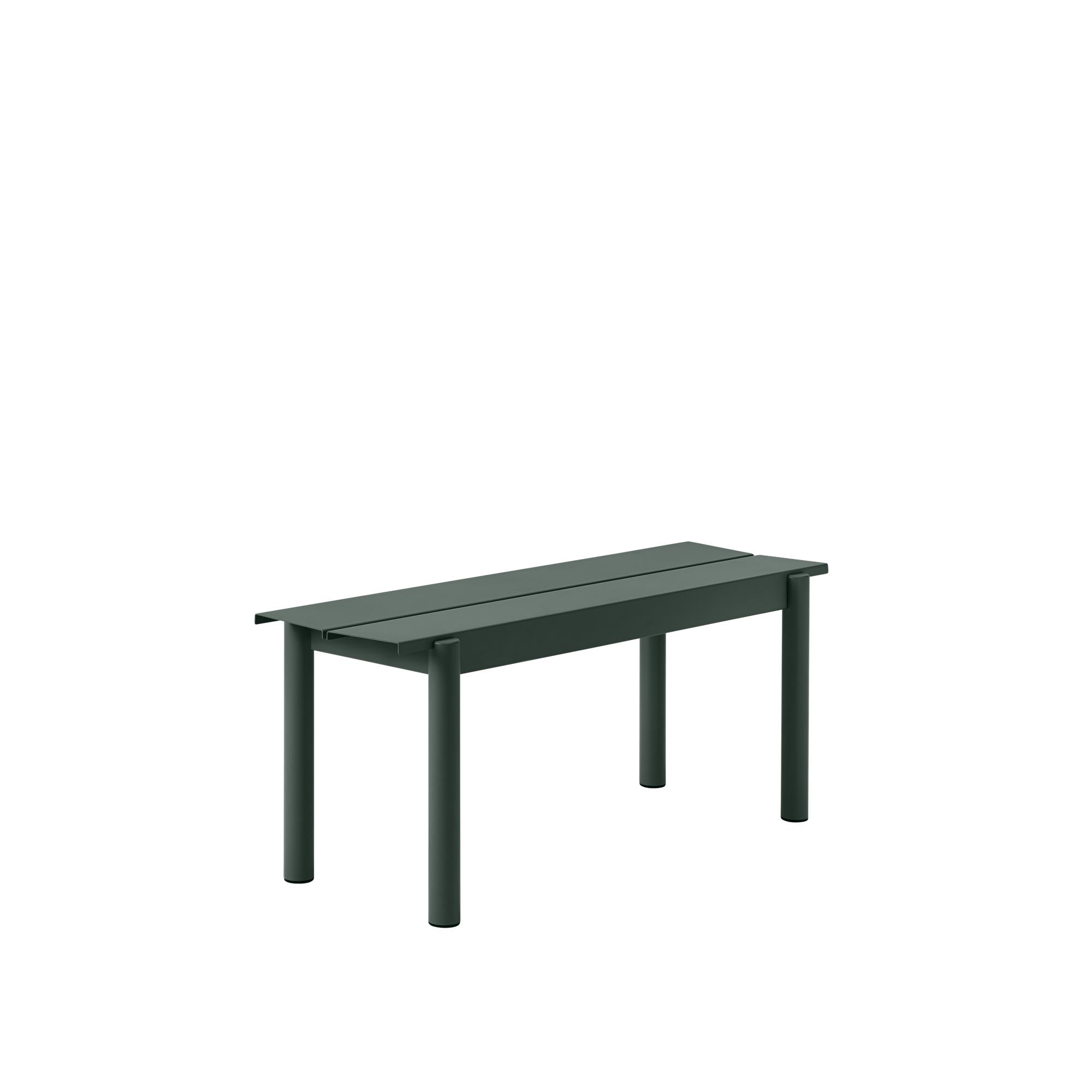 Lineární ocelová lavička MUUTO L 110 cm, zelená