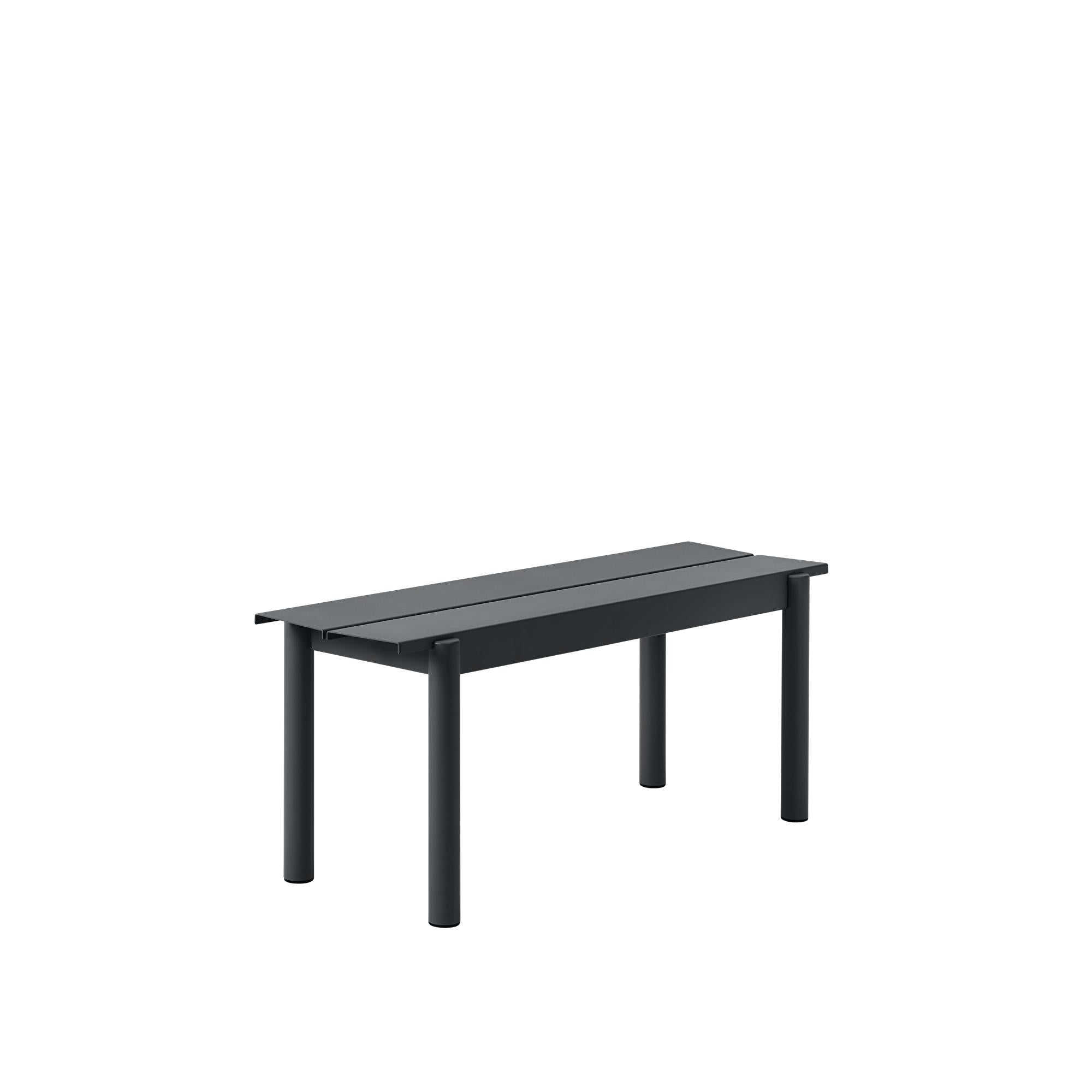 Lineární ocelová lavička Muuto L 110 cm, černá