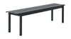Lineární ocelová lavička Muuto L 170 cm, černá