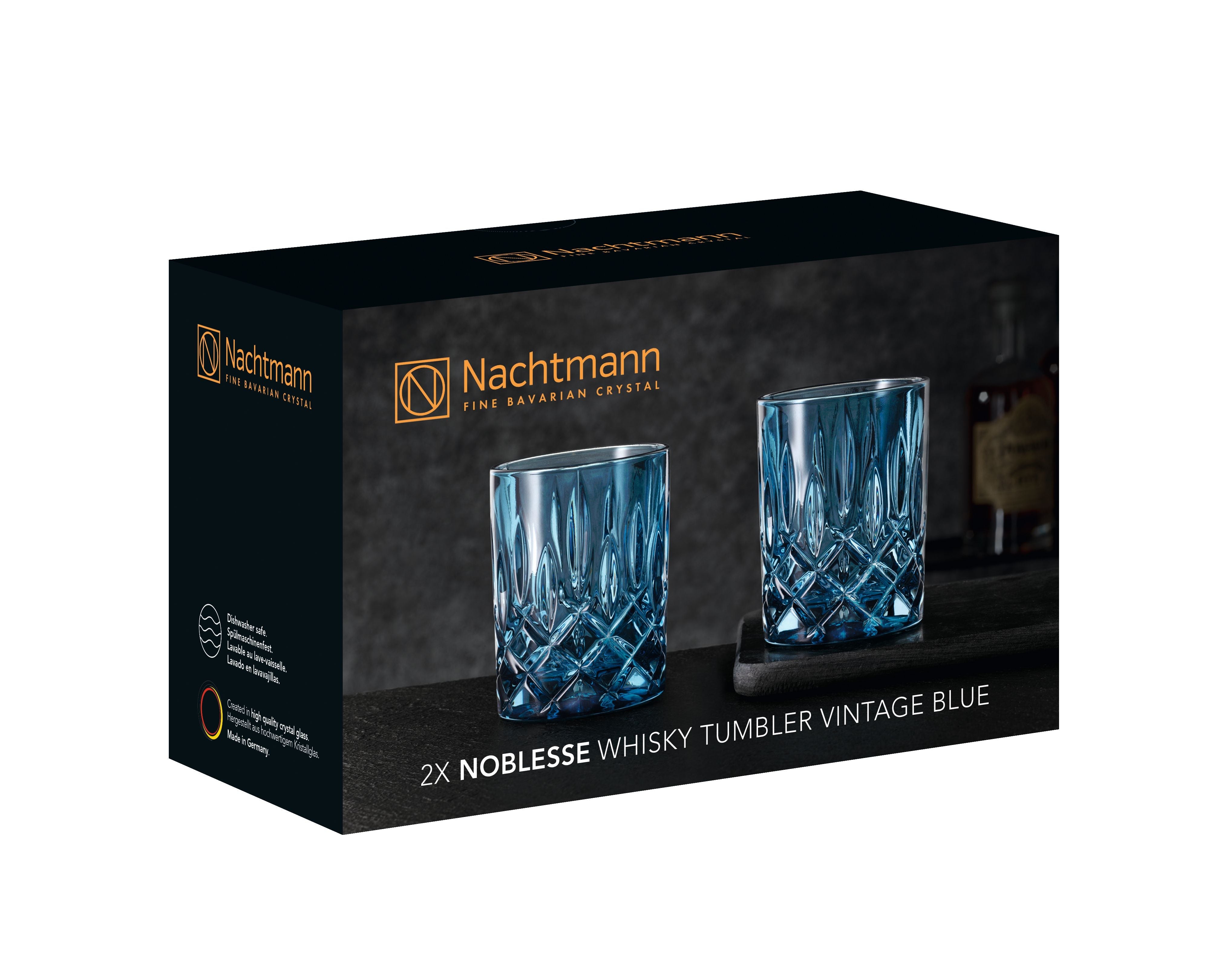 Nachtmann Noblesse Whisky Glass Vintage Blue 295 ml, sada 2