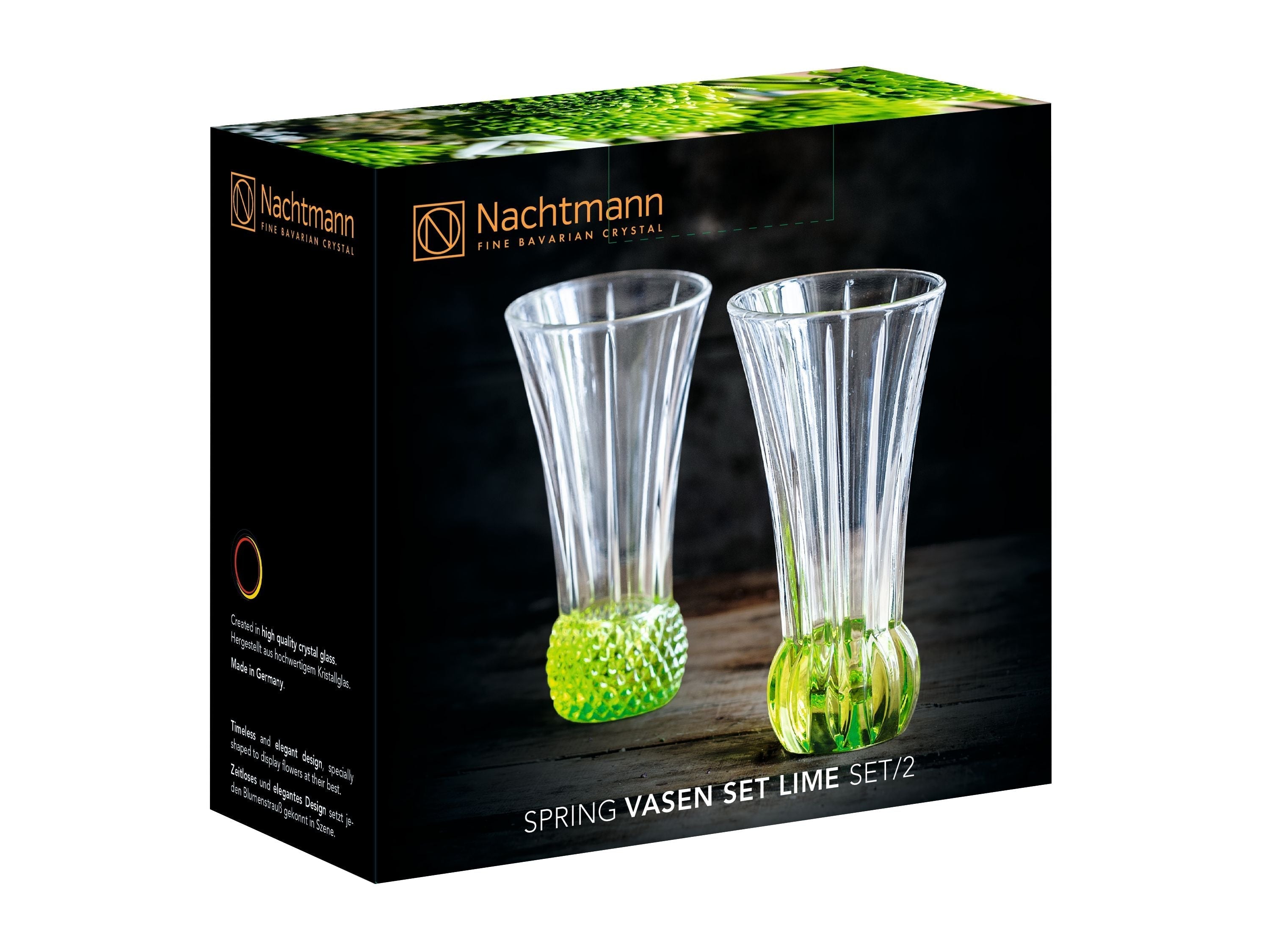 Nachtmann Spring Table Vases Lime, sada 2