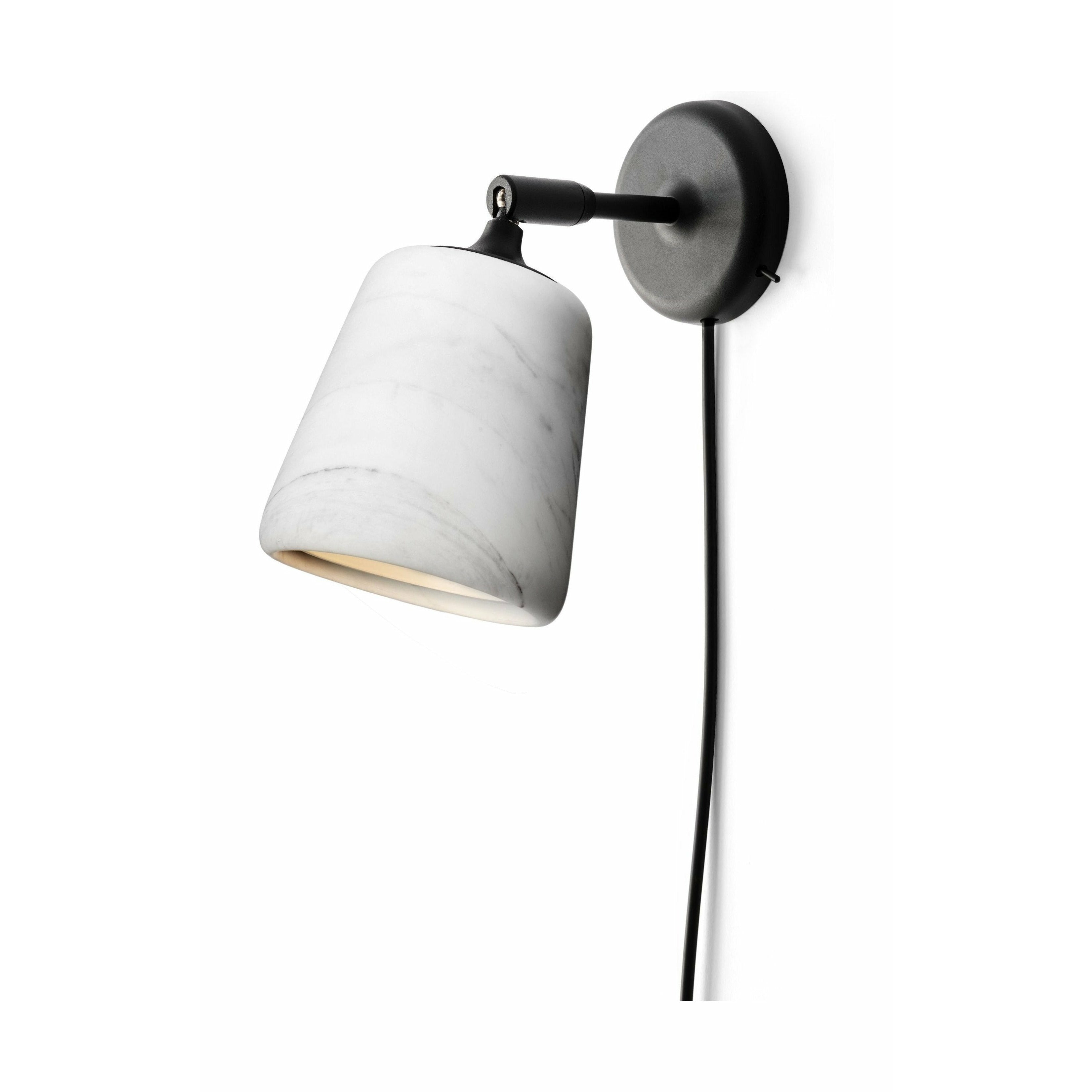 Nová díla Materiární nástěnná lampa mramor, bílá
