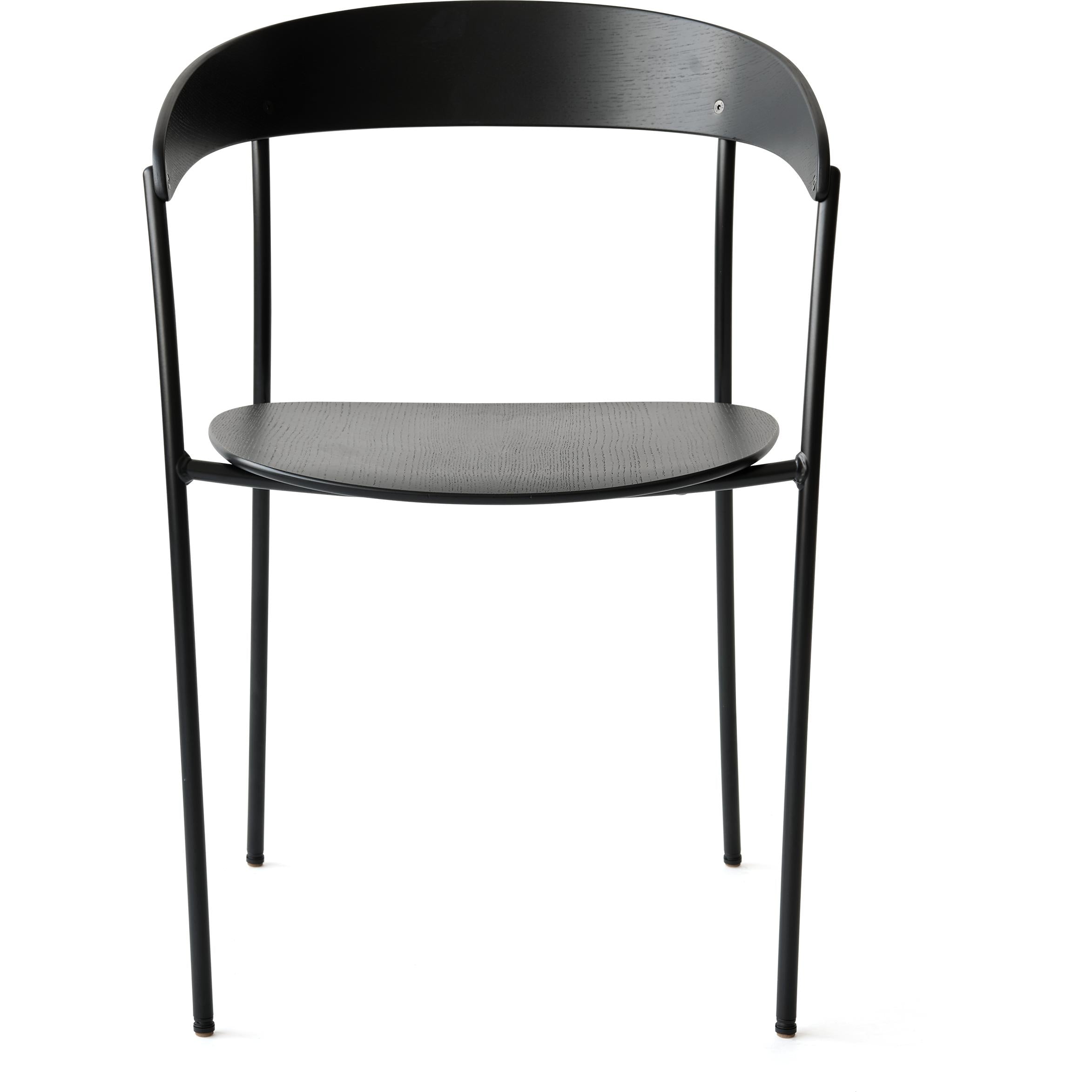 Nová díla chybějící jídelní židle s opěrkou, černý dub