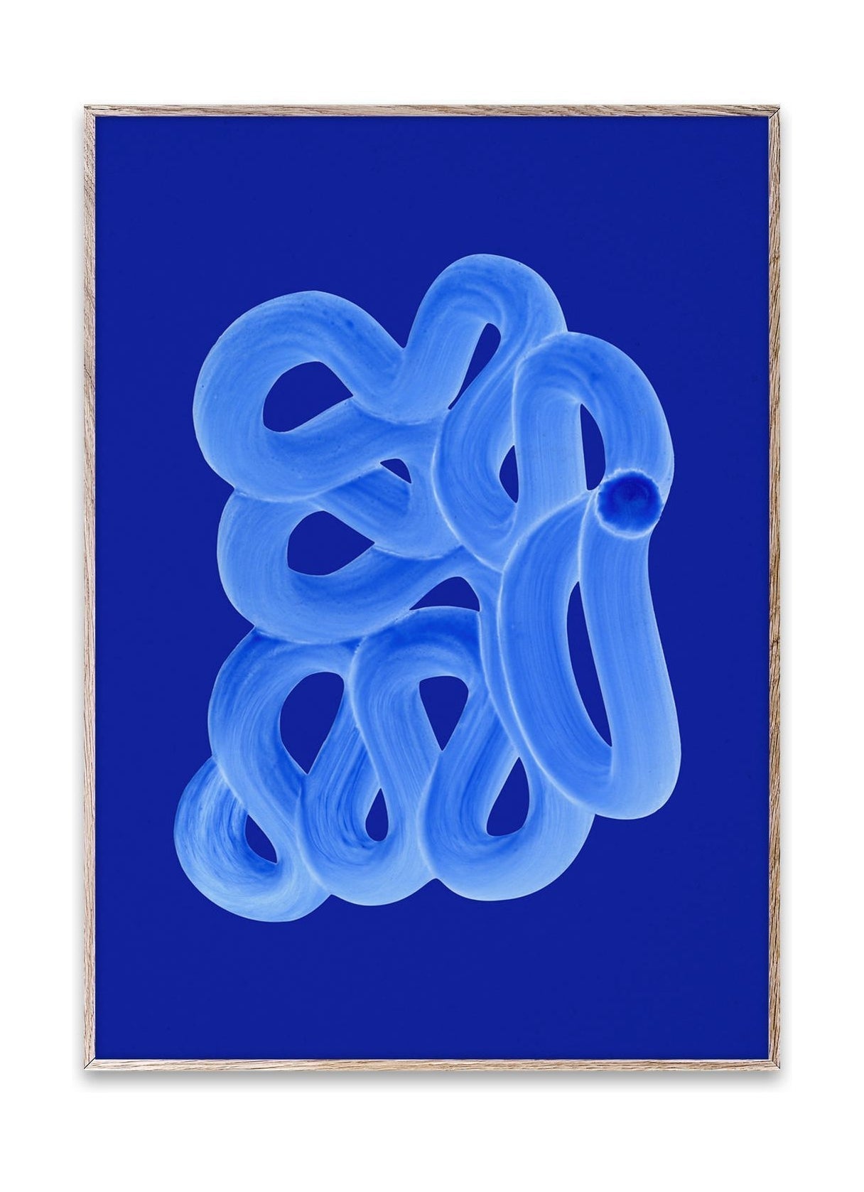 Papírový kolektivní plakát s modrým štětcem, 30x40 cm