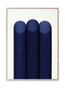 Papírový kolektivní plakát modrých potrubí, 50x70 cm