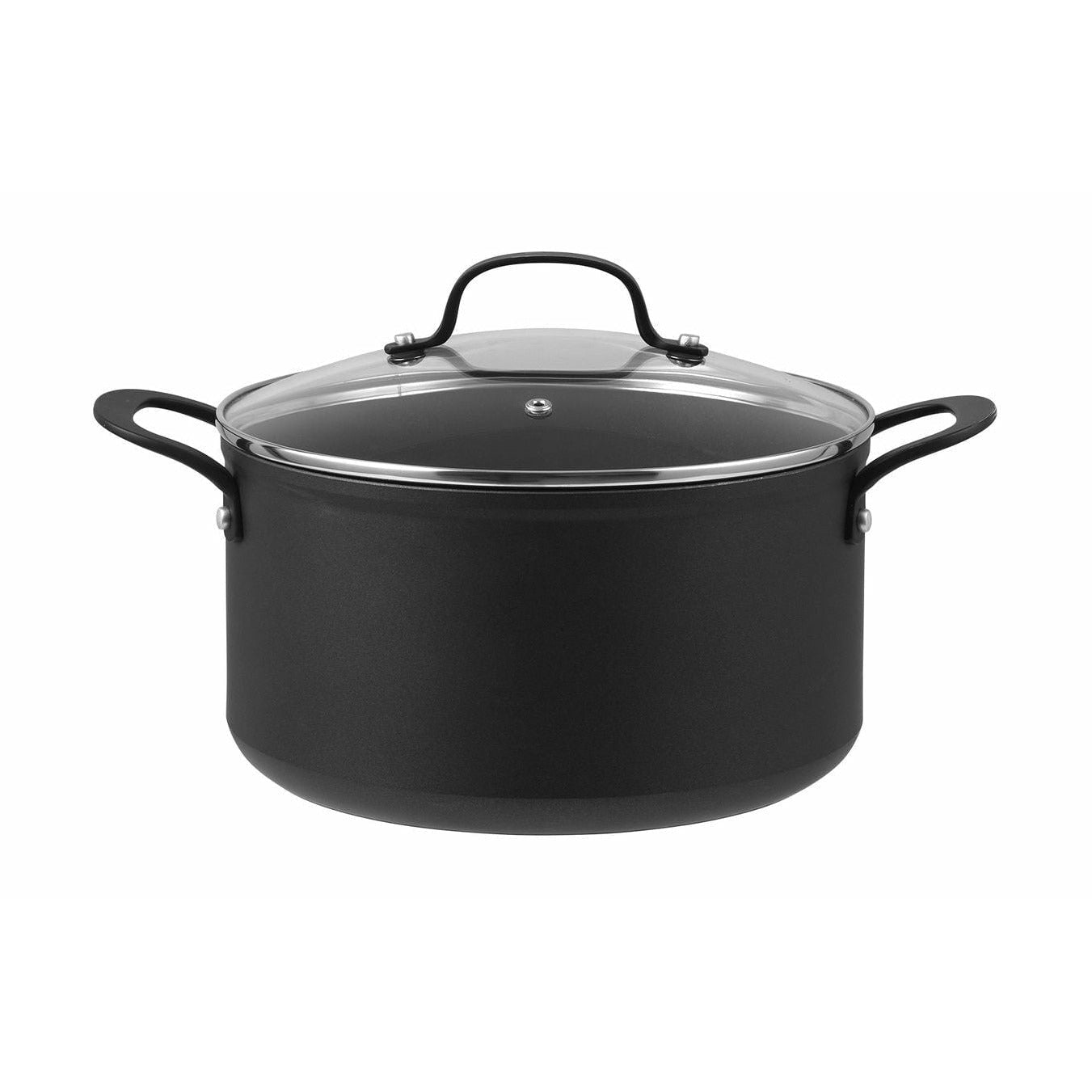 Pillivuyt Gourmet Arc Pot se skleněným víkem Ø 24 cm, černá, černá