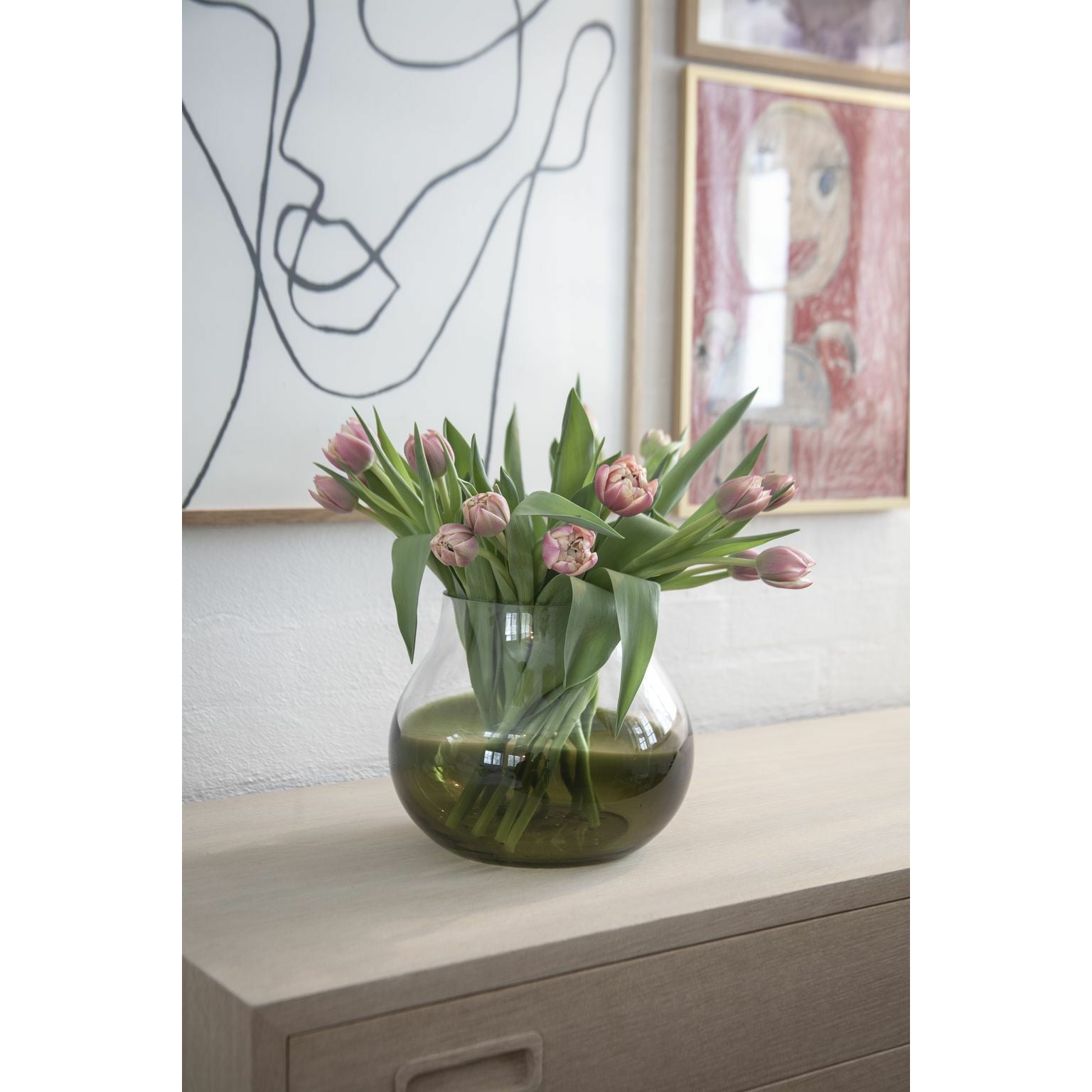 RO kolekce č. 23 Flower Vase, Moss Green