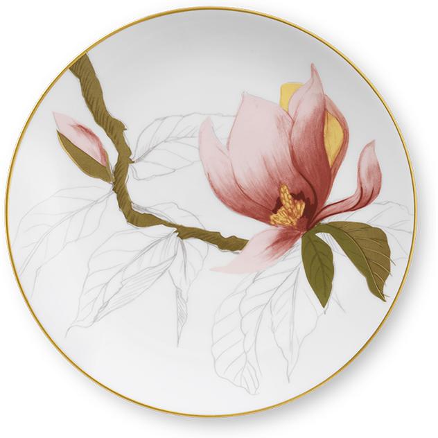 Royal Copenhagen Flora Plate Magnolia, 19cm