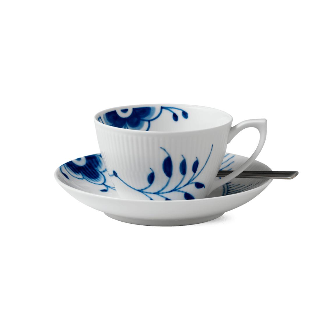 Royal Copenhagen Blue Mluted Mega Cup s talířem, 28 Cl