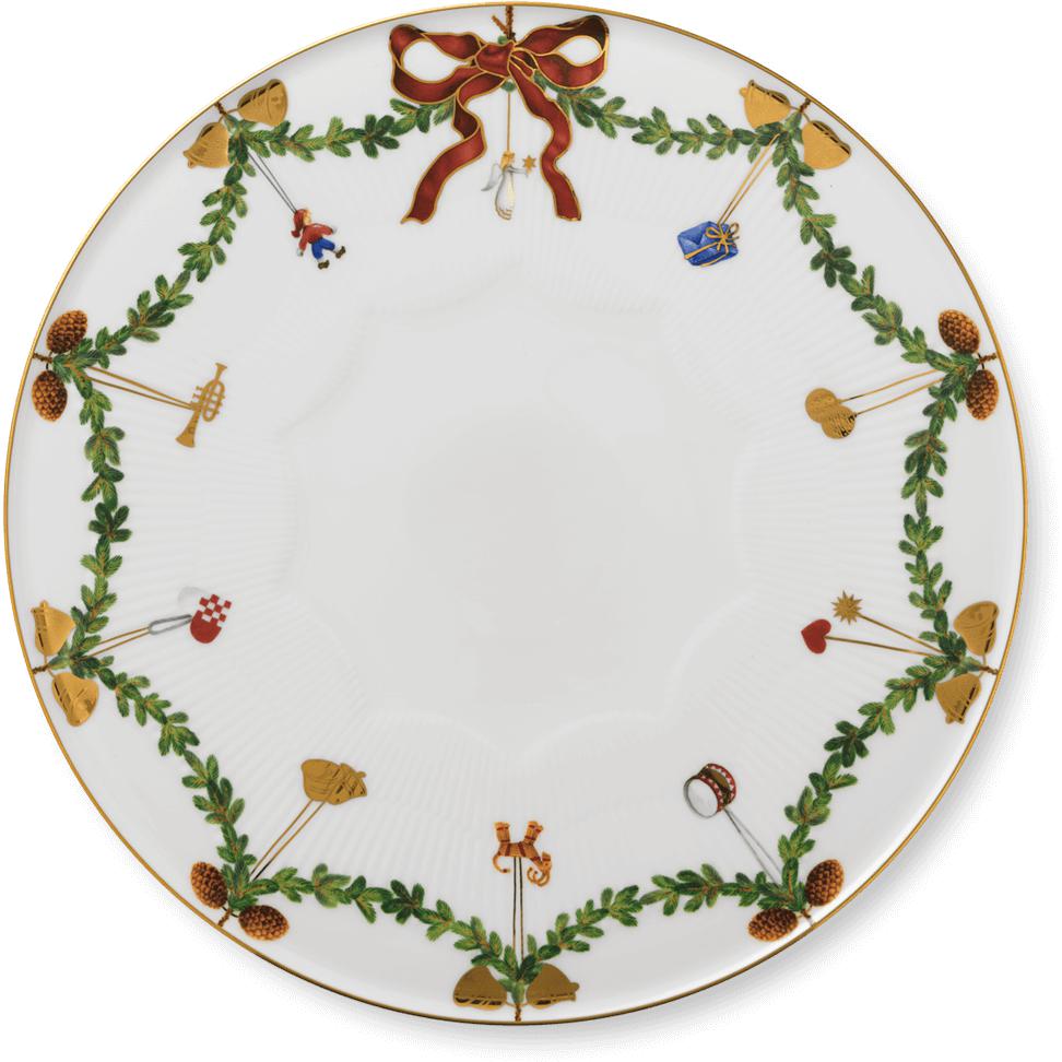 Royal Copenhagen Star Fluted Christmas Platter, 32 cm