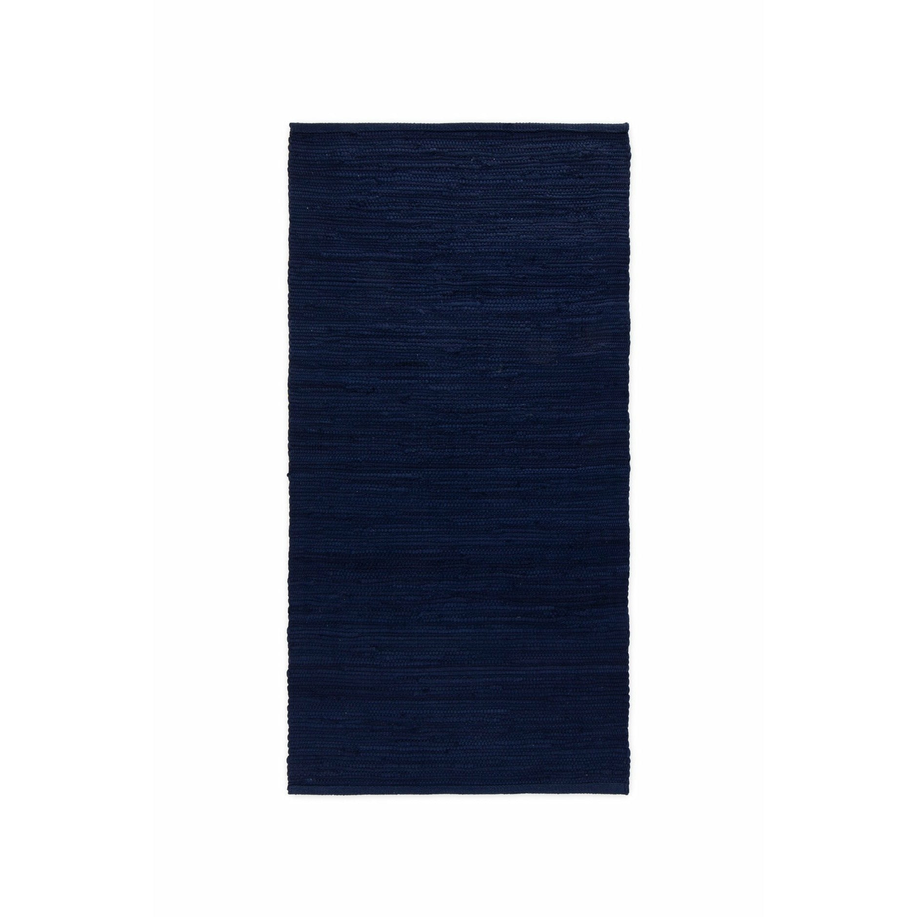 Koberec pevný bavlněný koberec hluboký oceán modrá, 75 x 300 cm