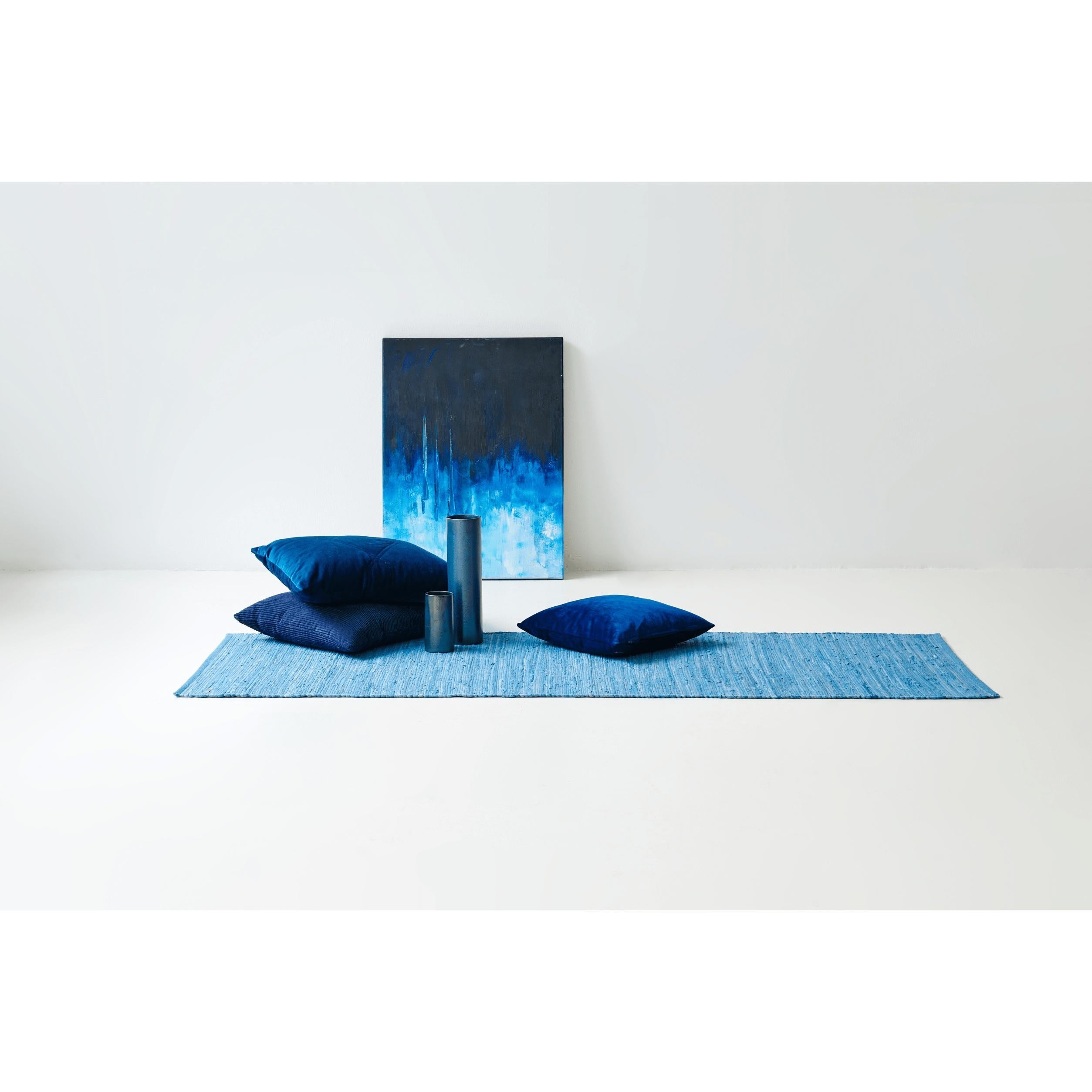 Koberec pevná bavlněná koberečka věčnost modrá, 75 x 200 cm