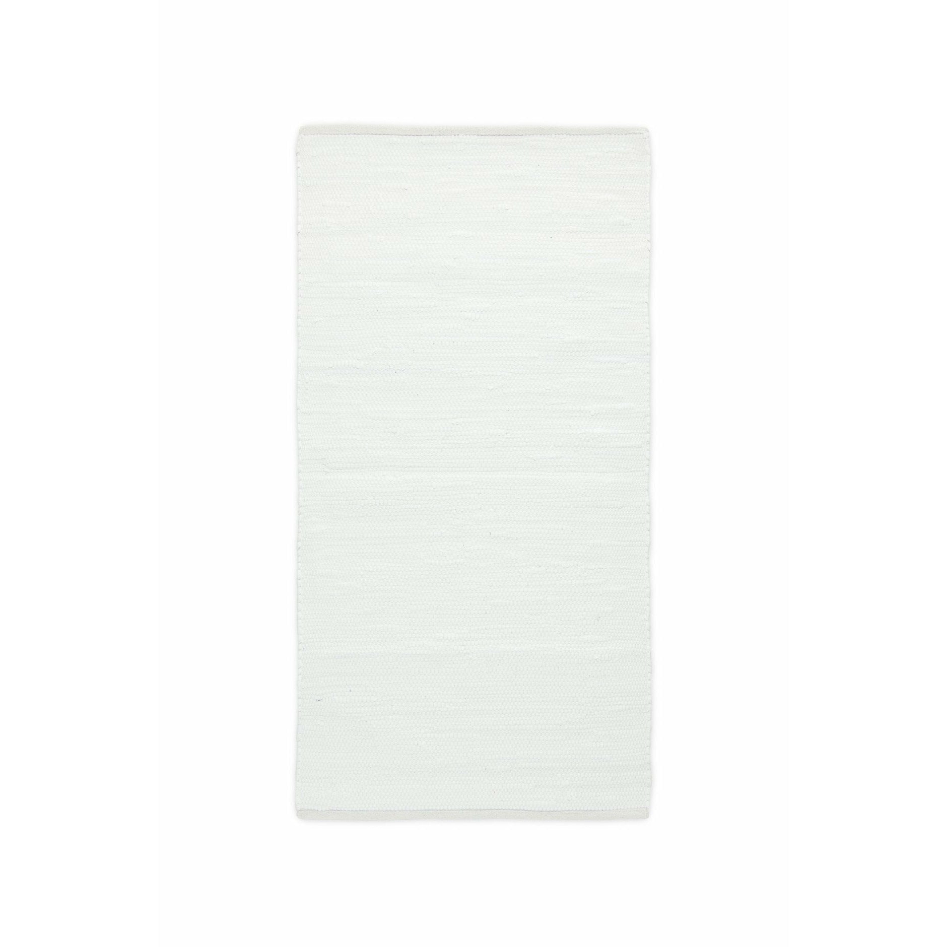 Koberec pevný bavlněný koberec bílý, 170 x 240 cm