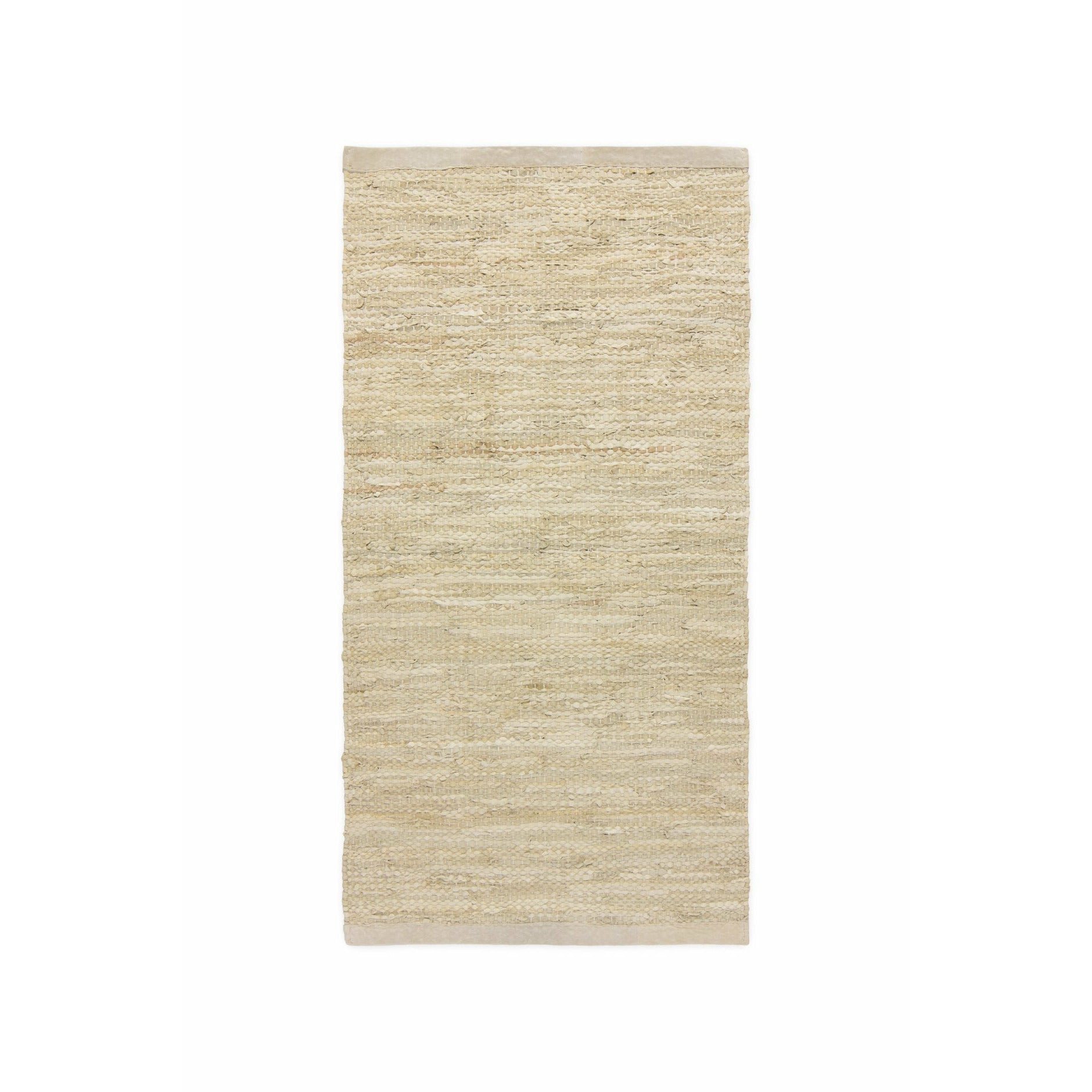 Koberec pevné kožené koberec béžové, 75 x 300 cm