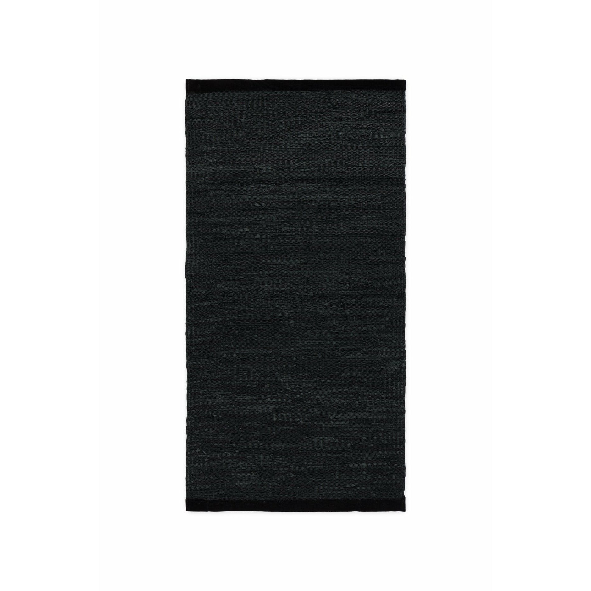 Koberec s pevným koženým kobercem černé, 60 x 90 cm