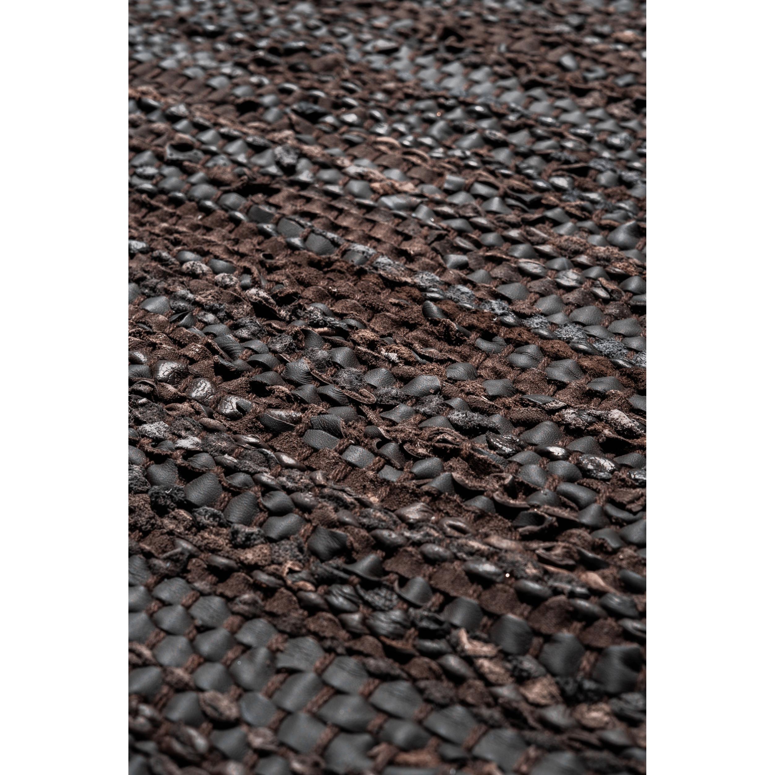 Koberec s pevným koženým kobercem Choco, 170 x 240 cm