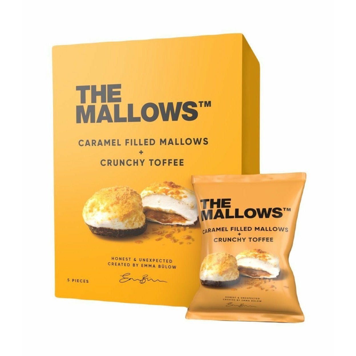 The Mallows Marshmallows s karamelovou plnou křupavou karametou, 55G