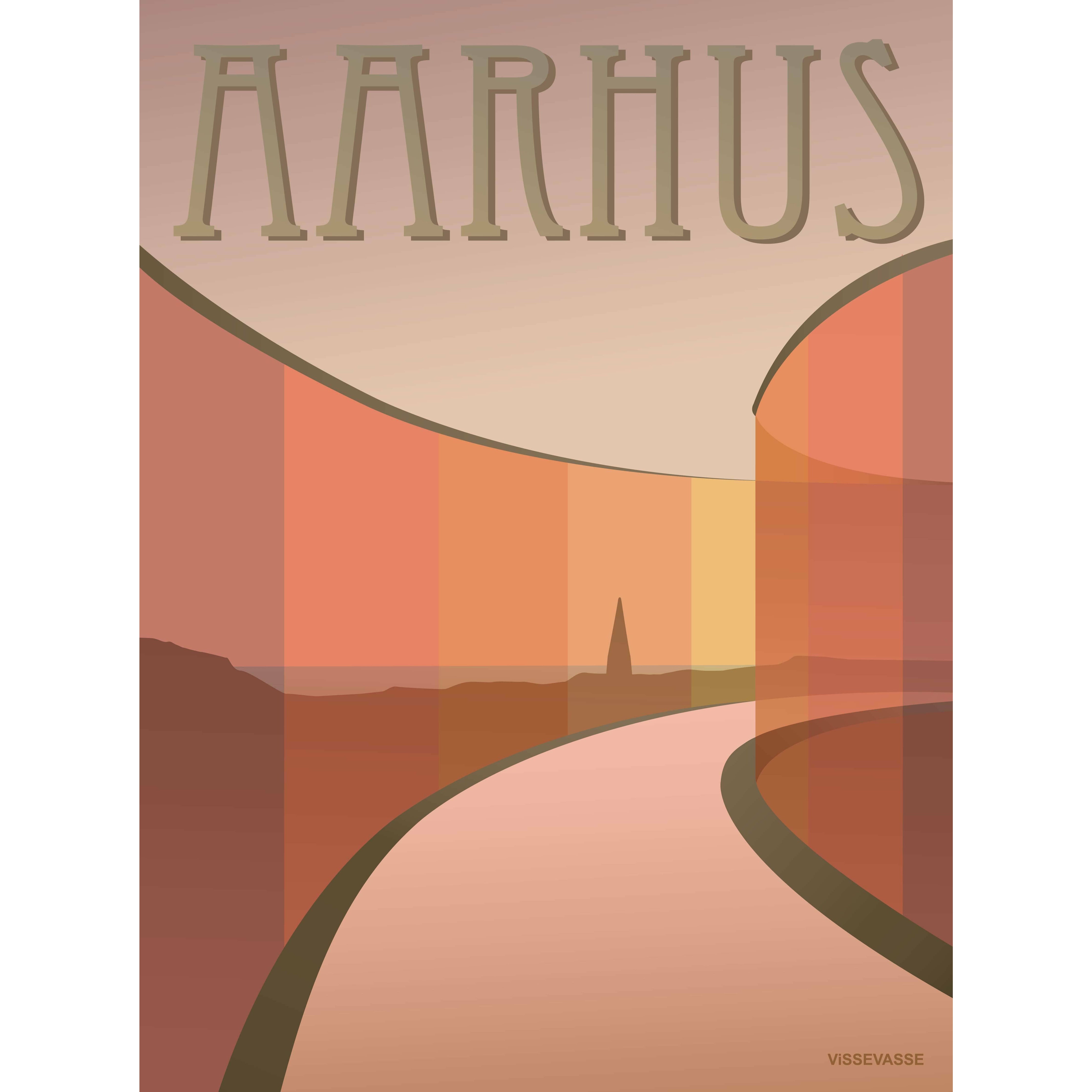 Vissevasse Aarhus aros plakát, 30 x40 cm
