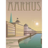 Vissevasse Aarhus River plakát, 15 x21 cm