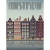 Vissevasse Amsterdam Kanalhäuser plakát, 15 x21 cm