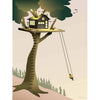 Vissevasse Tree House plakát, 15 x21 cm