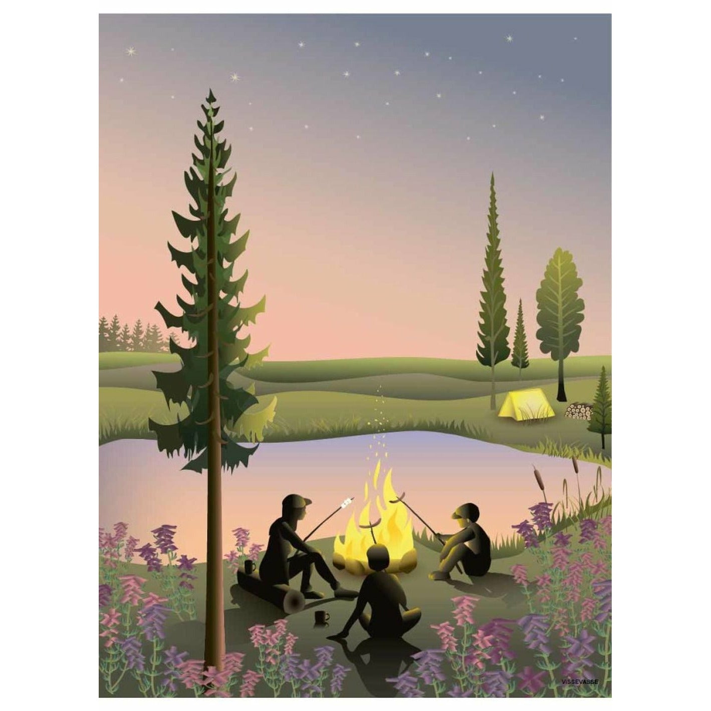Vissevasse Campfire plakát, 50 x 70 cm