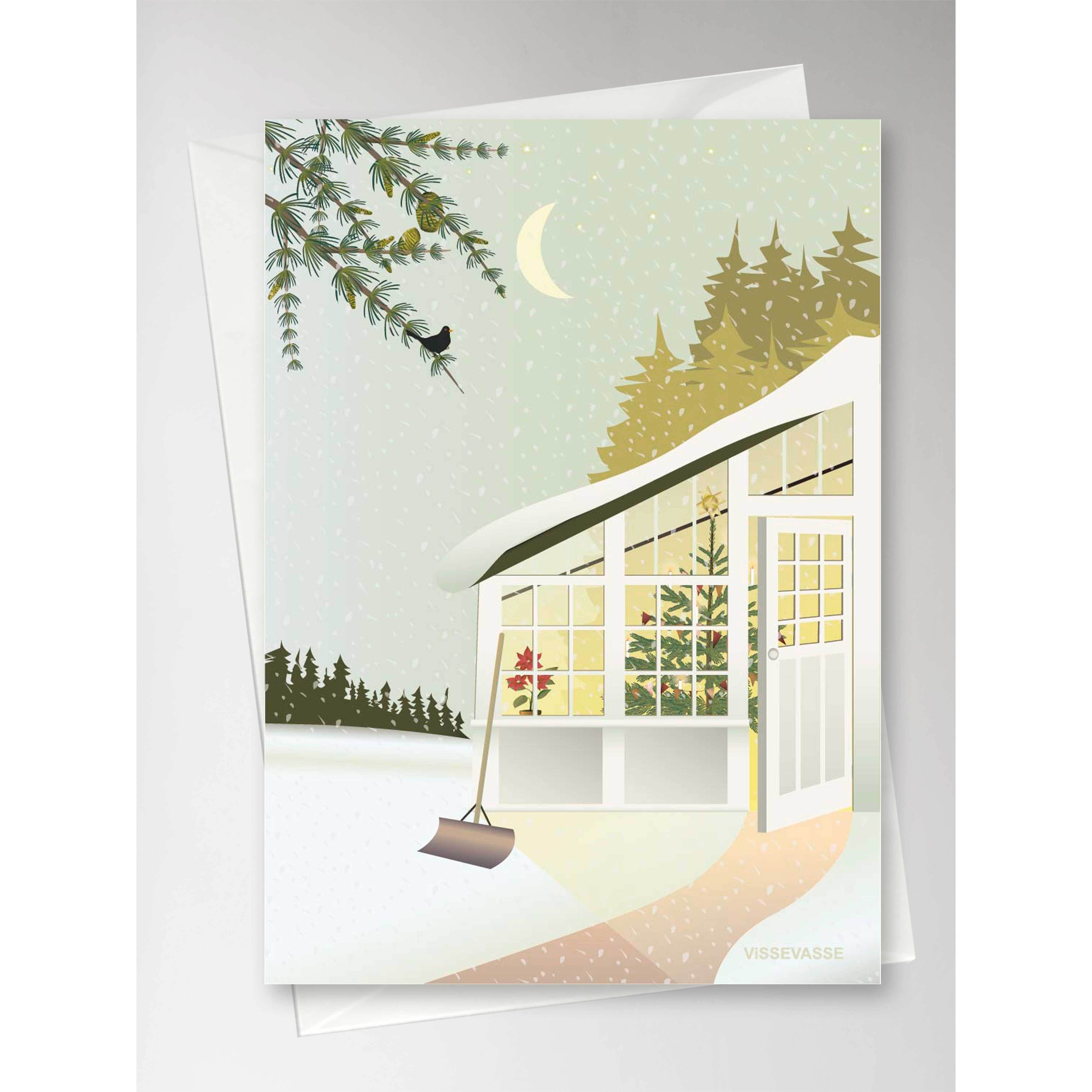 Vissevasse Christmas in Greenhouse Gloding Card, 10,5x15cm