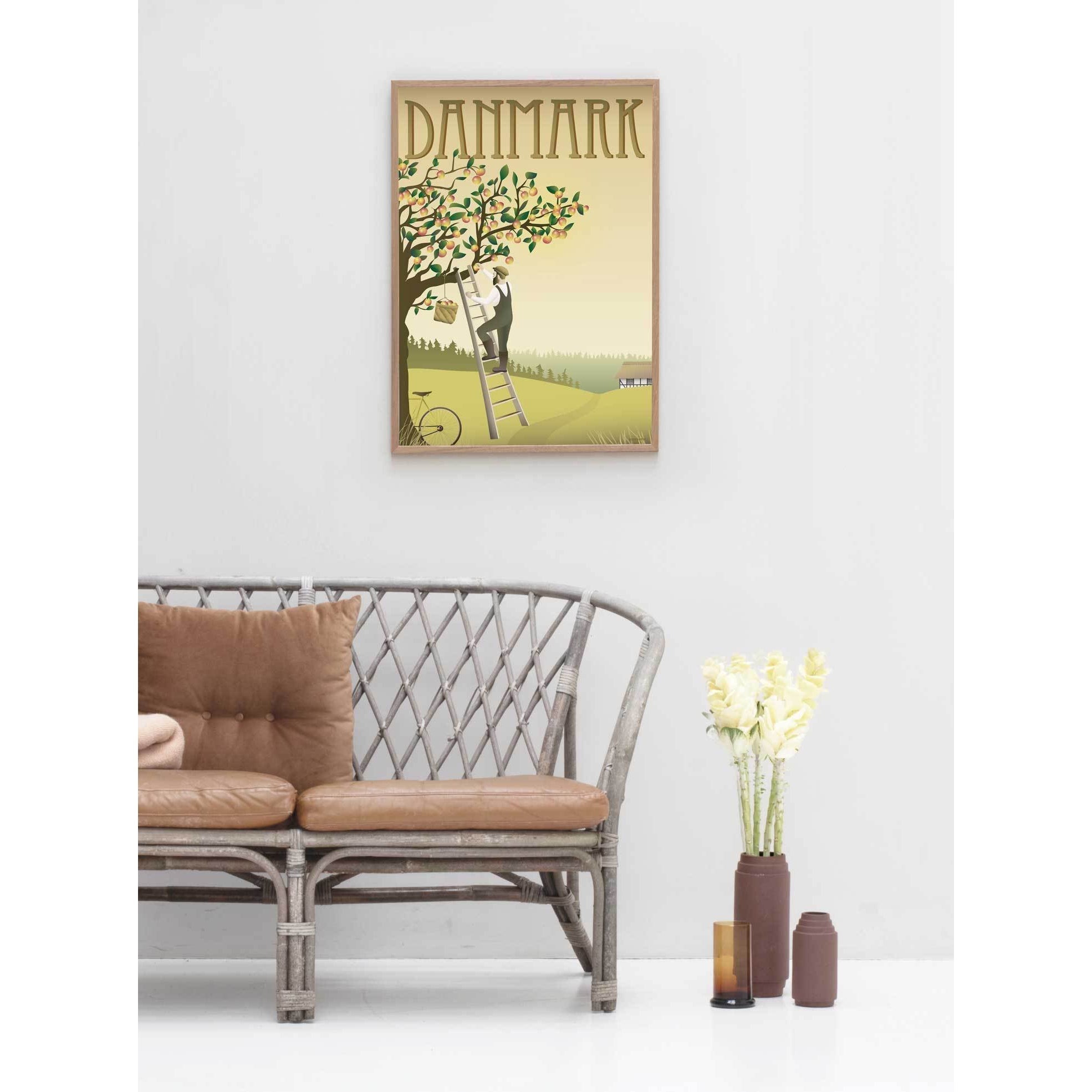 Vissevasse Dánsko plakát Apple Tree, 15 x21 cm