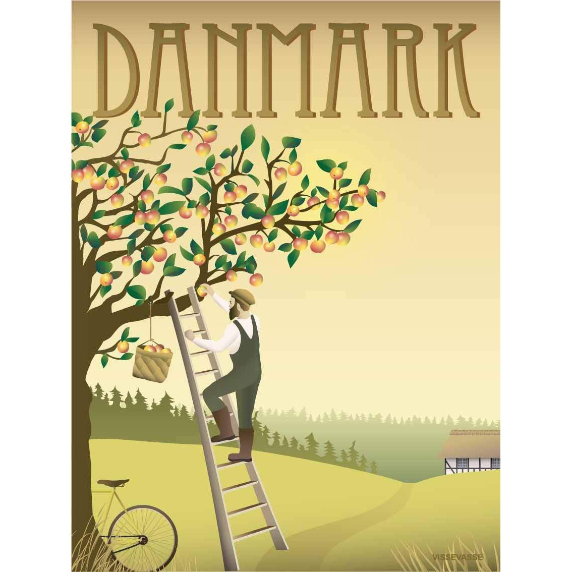 Vissevasse Dánsko plakát Apple Tree, 15 x21 cm