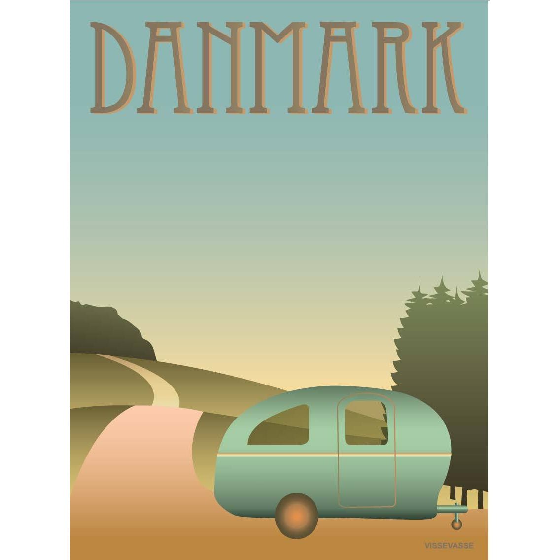 Vissevasse Dánsko Campling plakát, 15 x21 cm