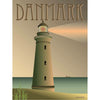 Vissevasse Dánsko Lighthouse plakát, 30 x40 cm