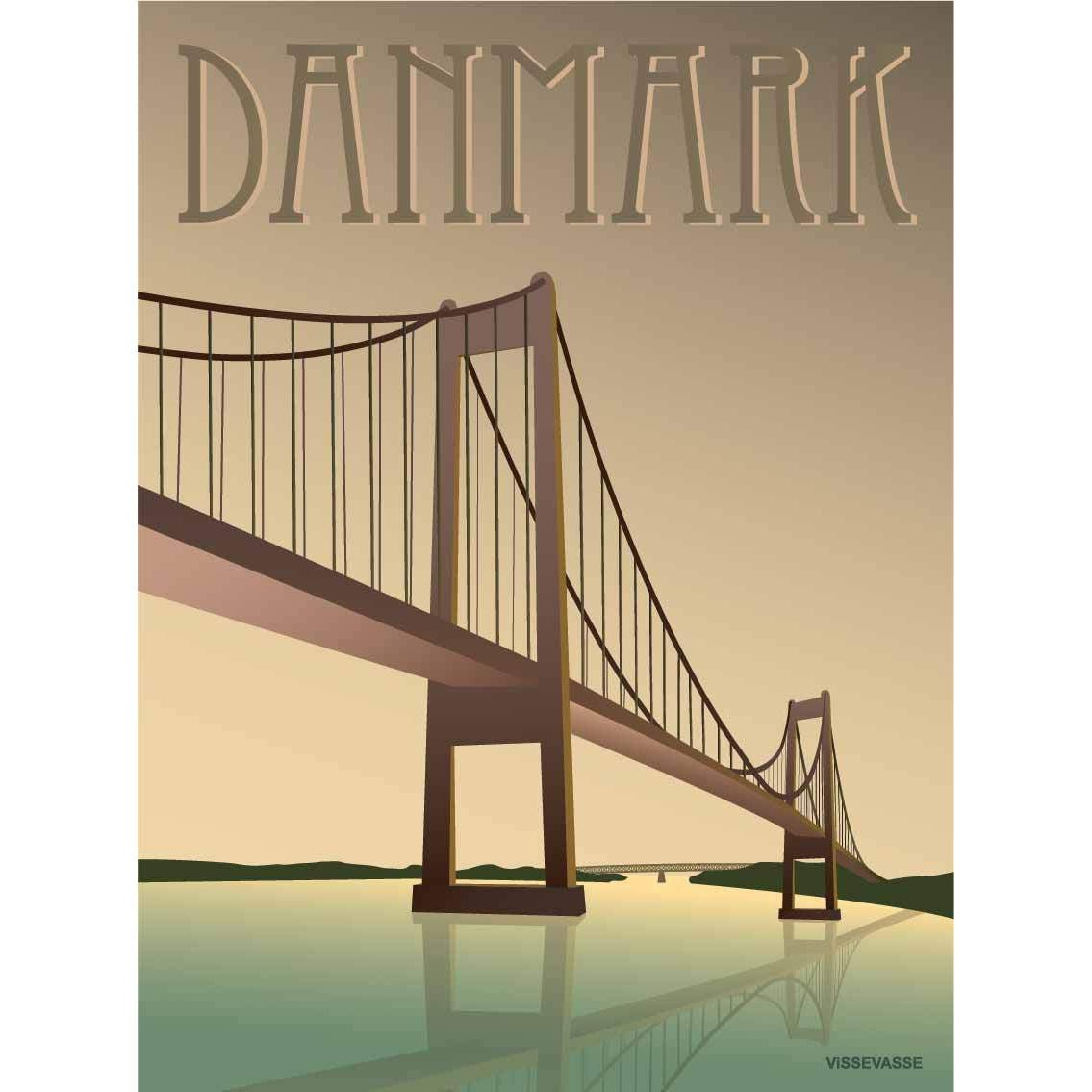 Vissevasse Dánsko Lillebælt Bridge plakát, 15 x21 cm