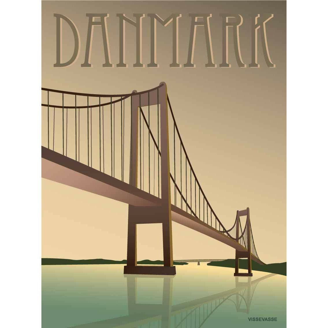 Vissevasse Dánsko Lillebælt Bridge plakát, 30 x40 cm