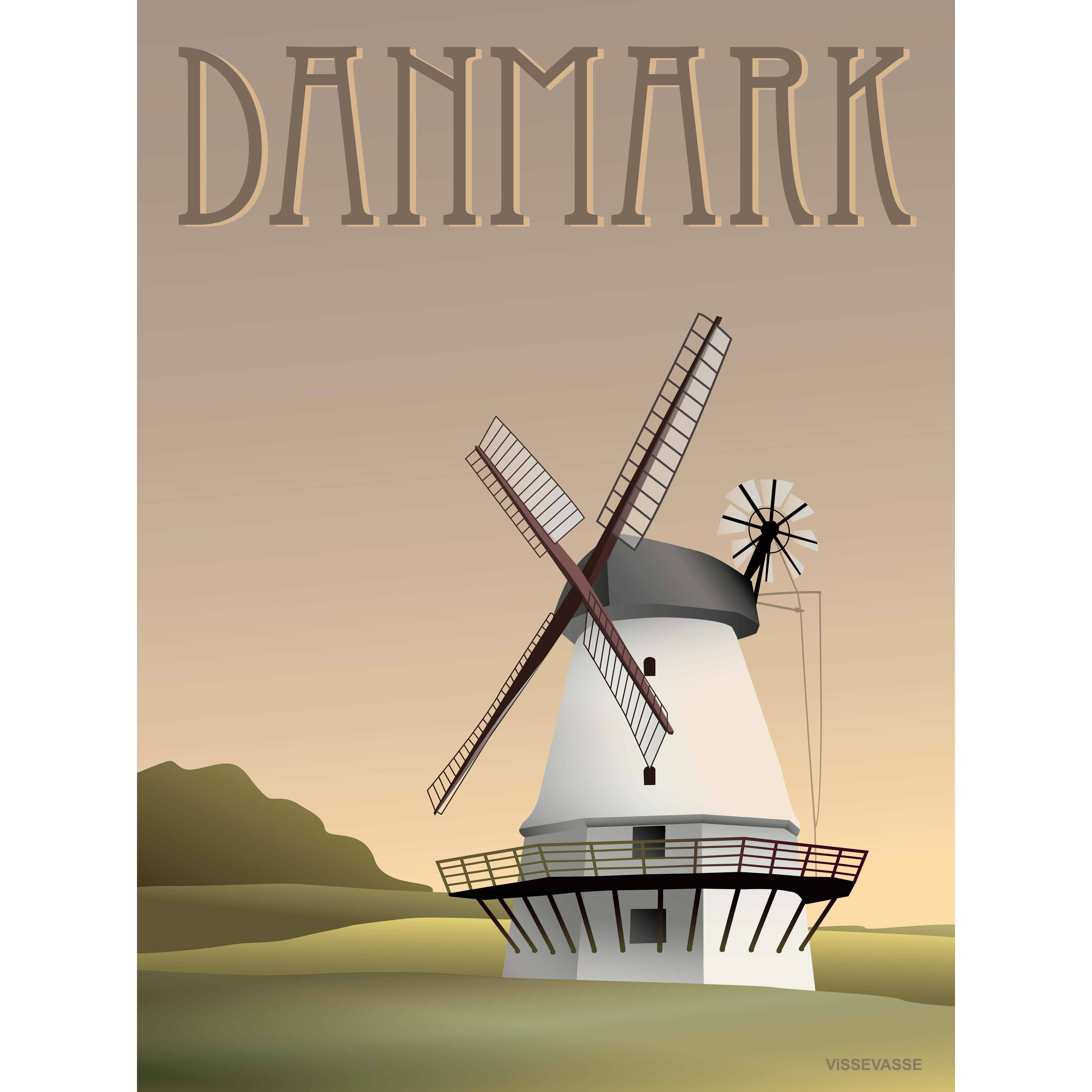 Vissevasse Dánsko Mill plakát, 50 x70 cm