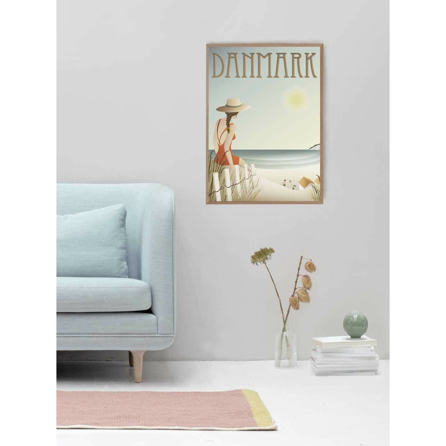 Vissevasse Dánsko plážový plakát, 30 x40 cm