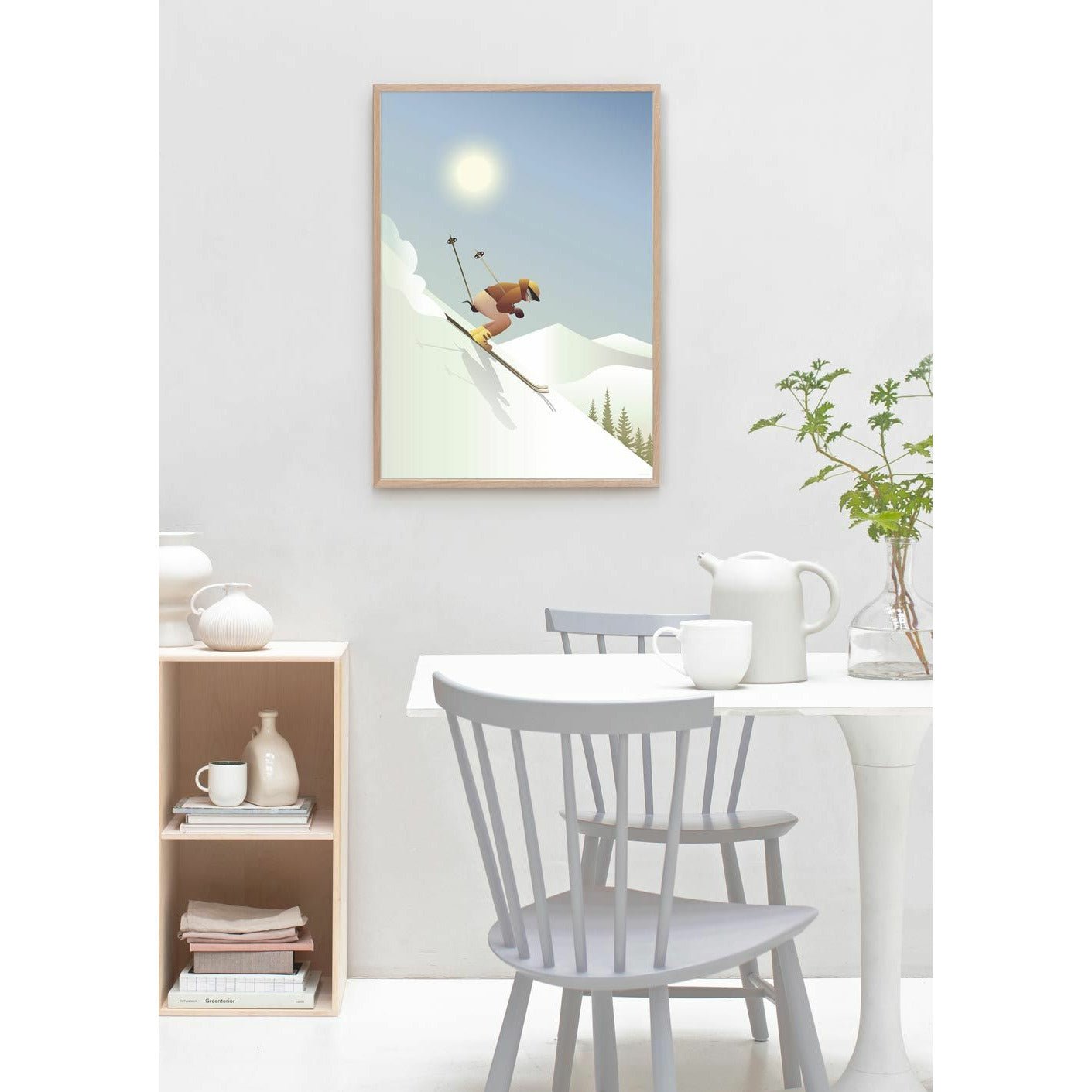 VisSevasse sjezdový lyžařský plakát, 30x40 cm