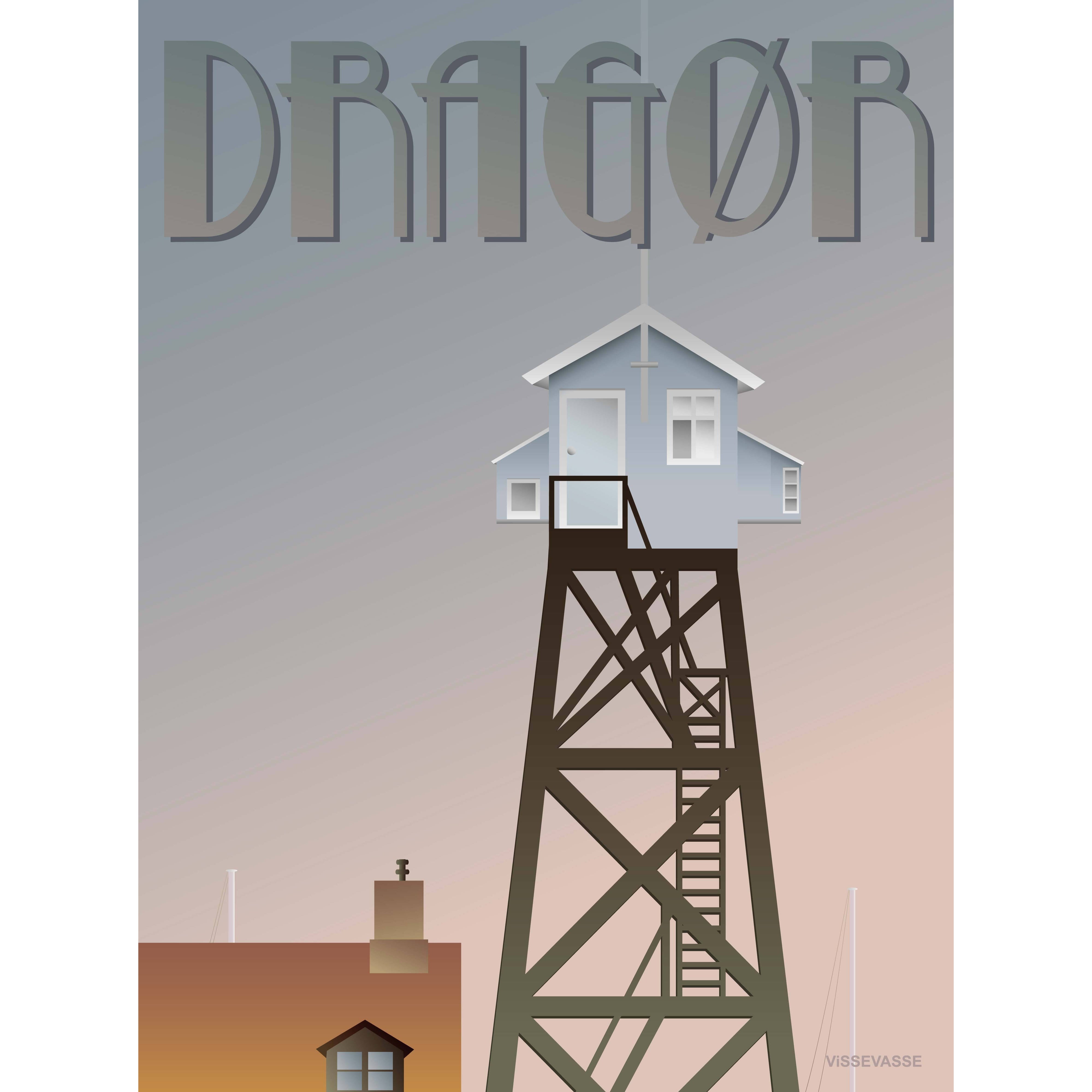 Vissevasse Dragør Tower plakát, 15 x21 cm