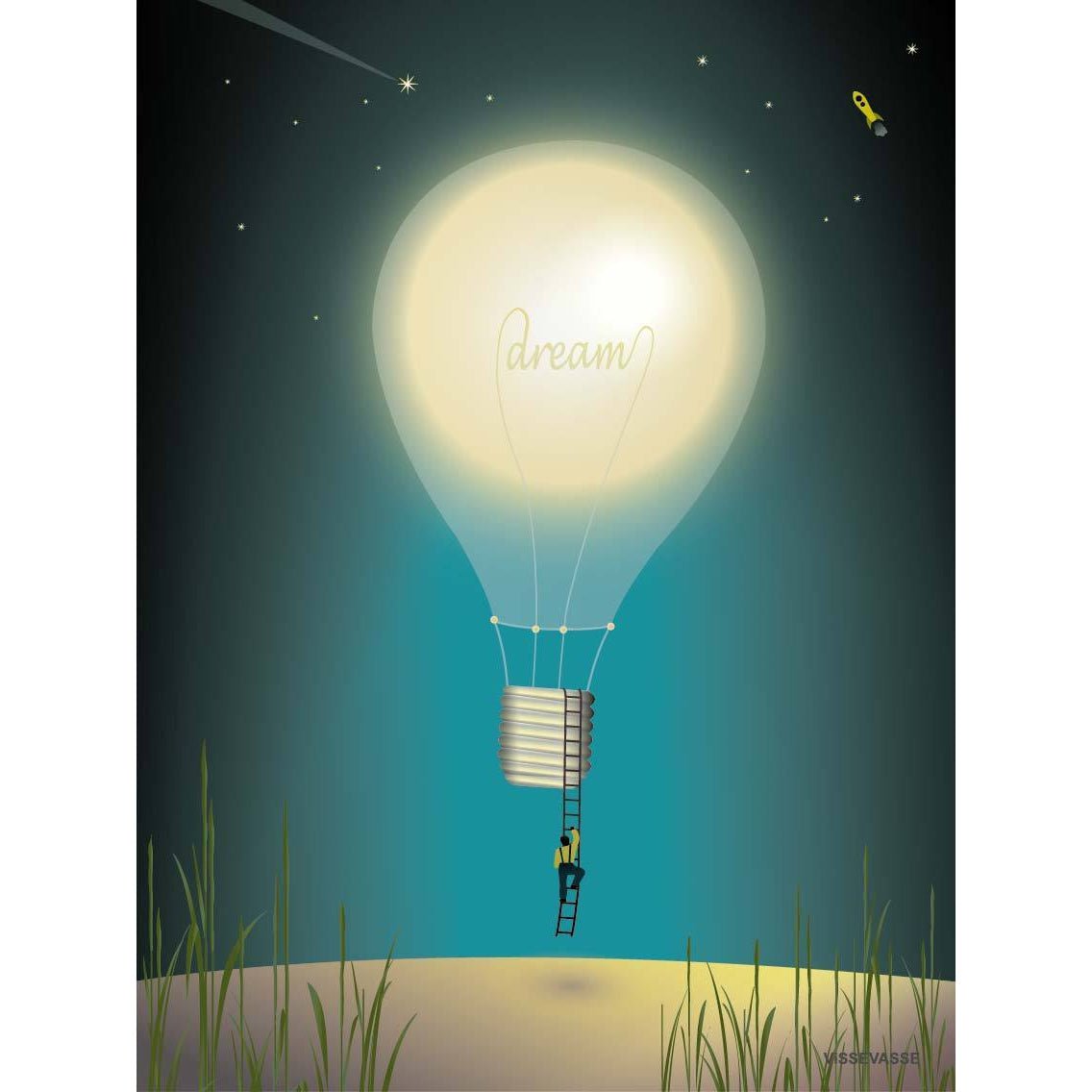 Vissevasse Dreaming plakát, 15 x21 cm