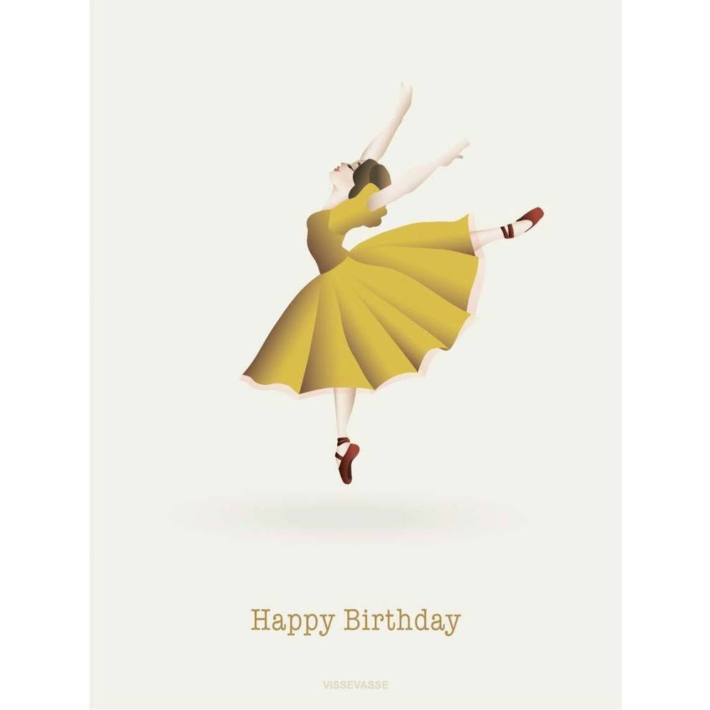 Vissevasse Všechno nejlepší k narozeninám Ballerina Blonging Card, 10,5x15cm