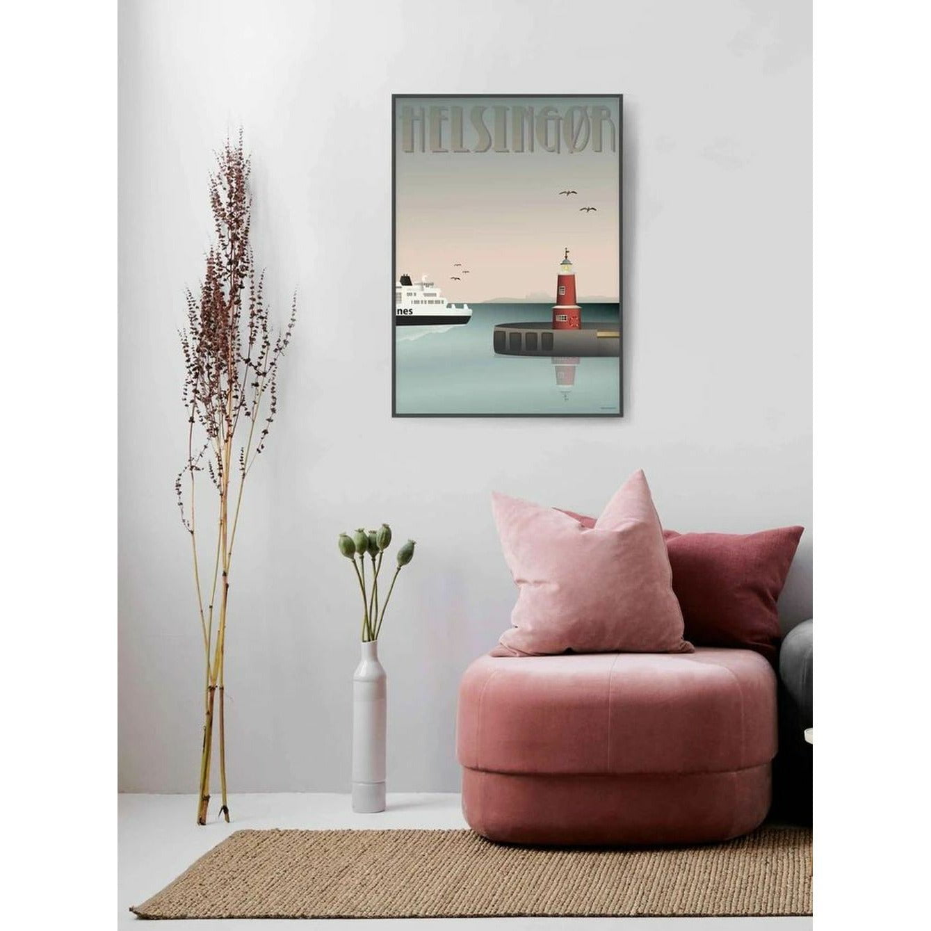 Vissevasse Helsingør Harbour plakát, 15 x21 cm