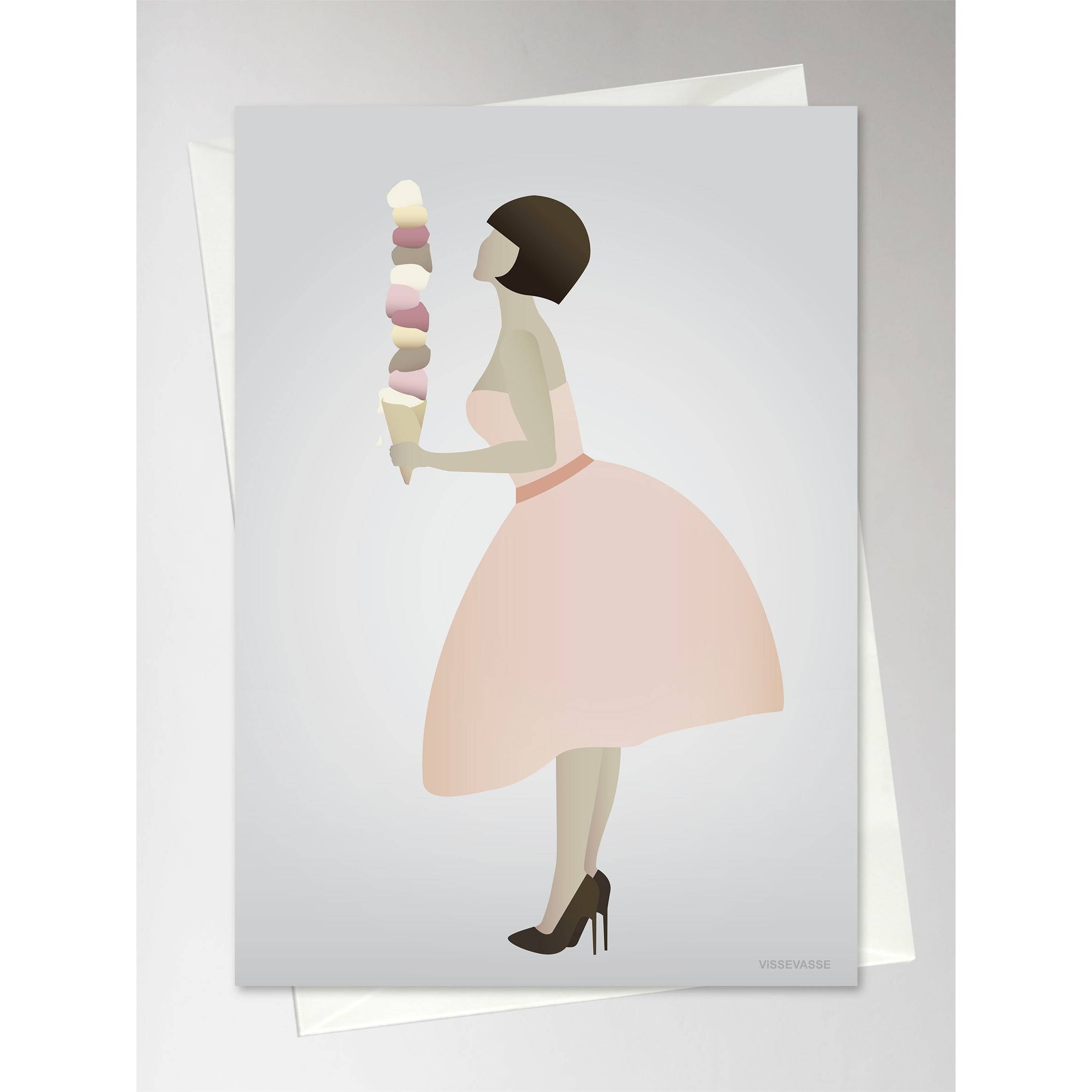 Pozřební karta Vissevasse Ice Cream Lady, 10,5x15 cm