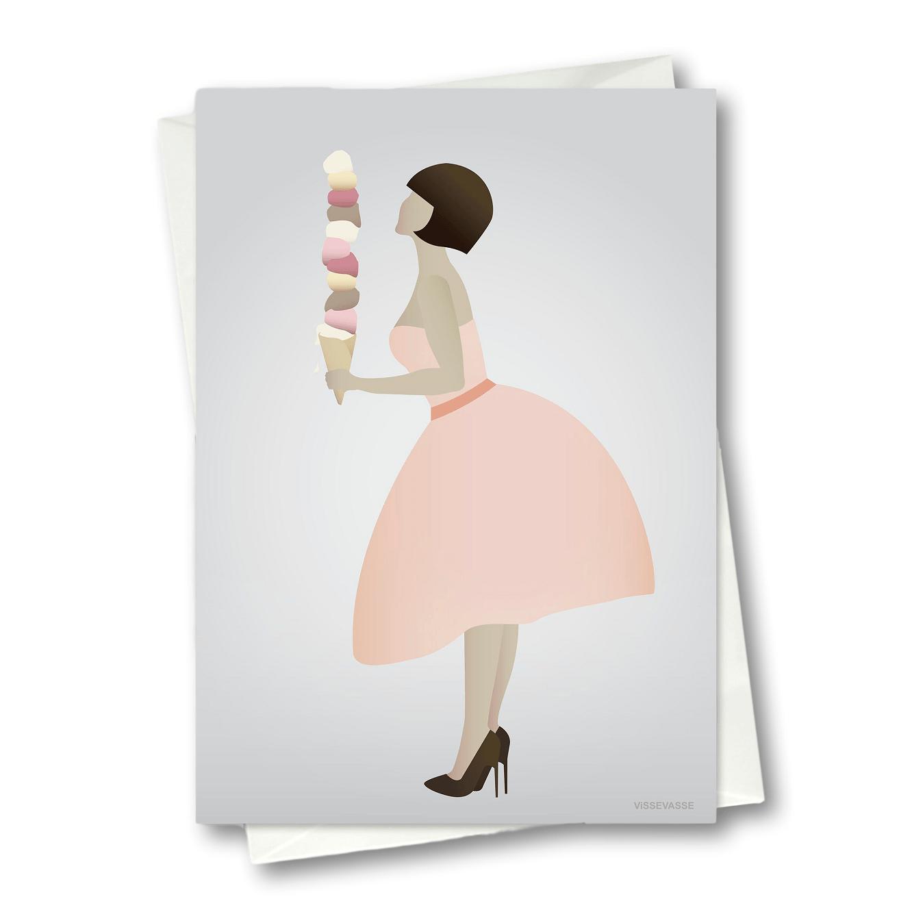 Pozřební karta Vissevasse Ice Cream Lady, 10,5x15 cm