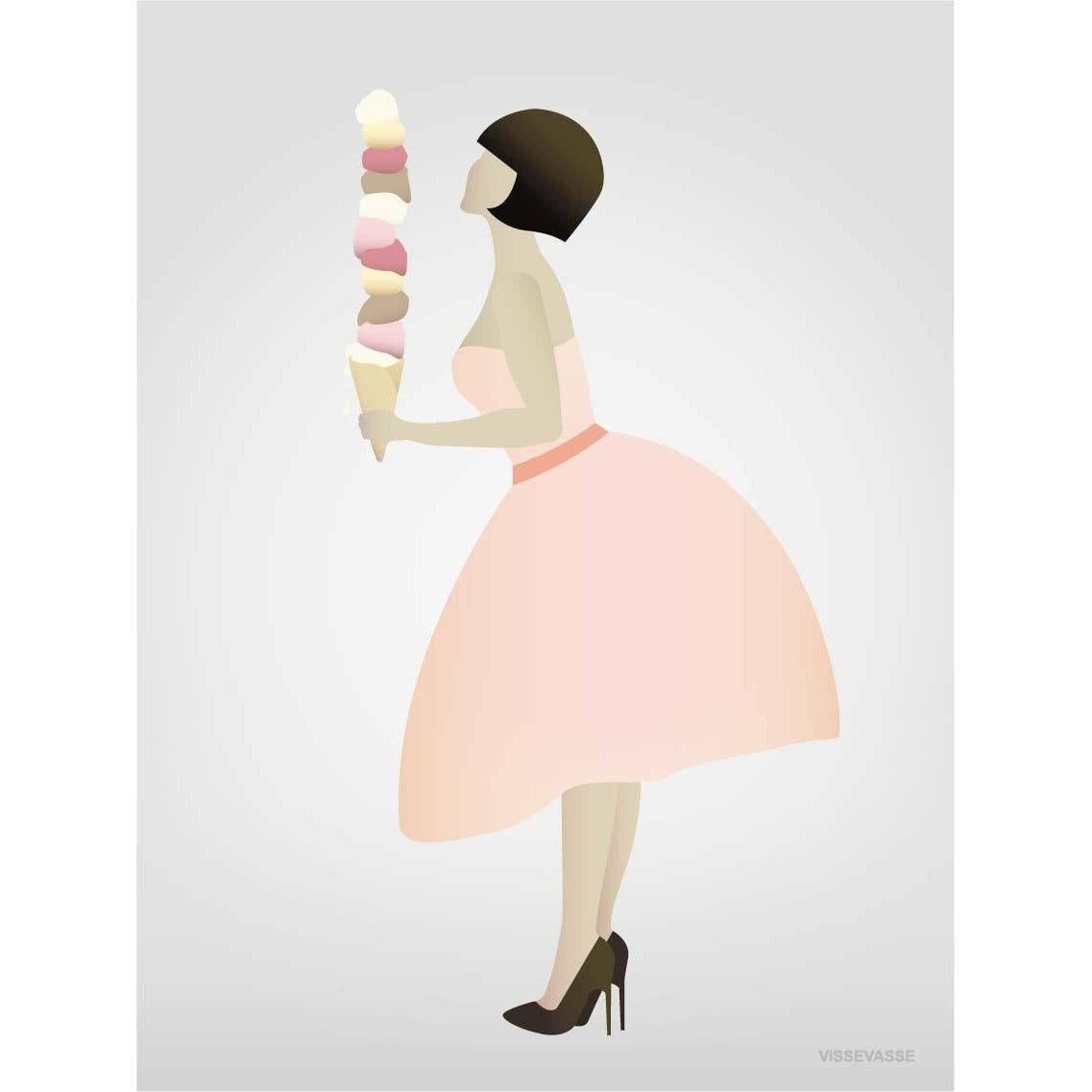 Vissevasse Ice Cream Lady plakát, 50 x70 cm