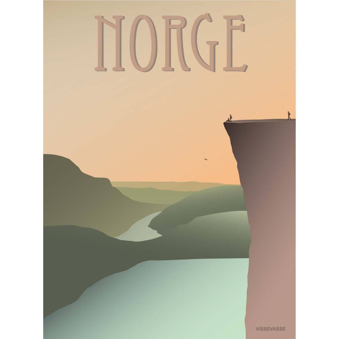 Vissevasse Norway Pulpit Rock plakát, 15 x21 cm