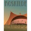 Vissevasse Roskilde Festival plakát, 15 x21 cm