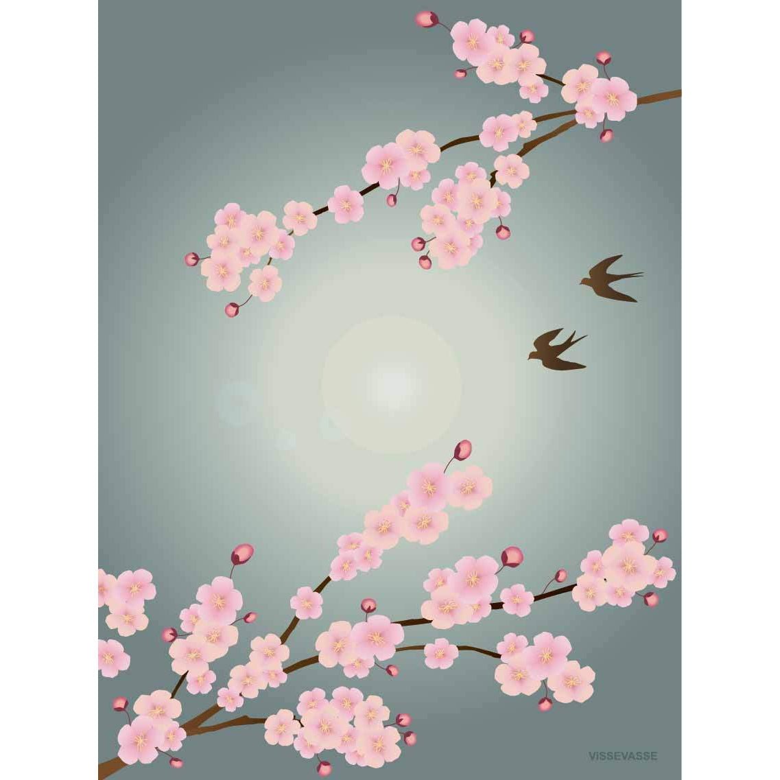 Vissevasse Sakura plakát, 15 x21 cm