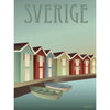 Vissevasse Švédsko plakát, 30 x40 cm