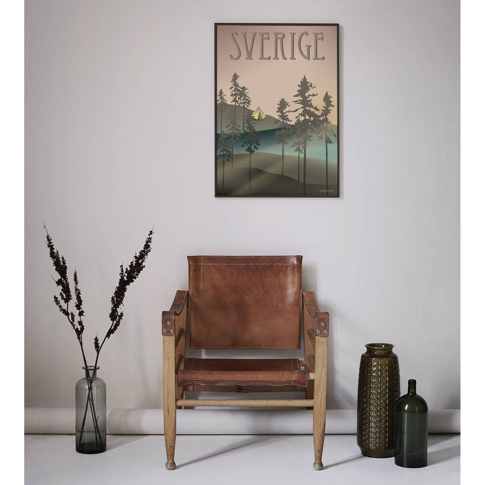 Vissevasse Švédský lesní plakát, 15 x21 cm