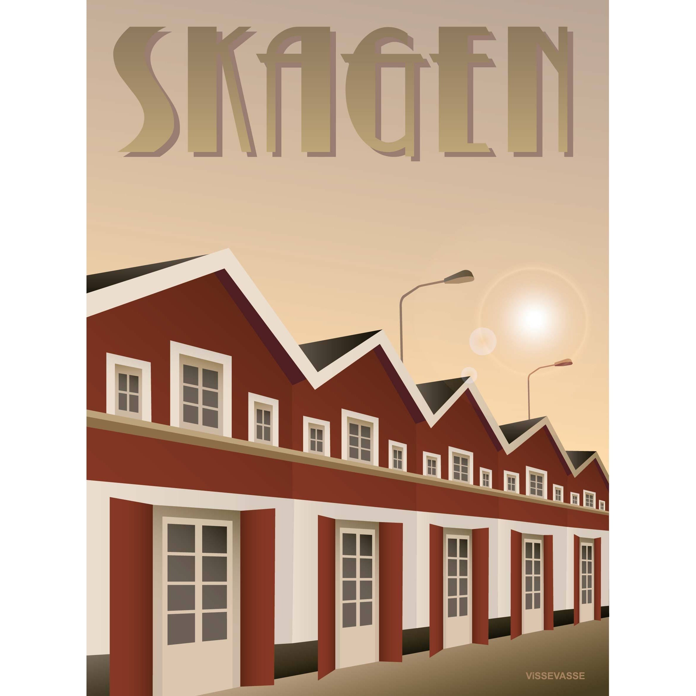 Vissevasse Skagen Harbour Poster, 15 X21 Cm