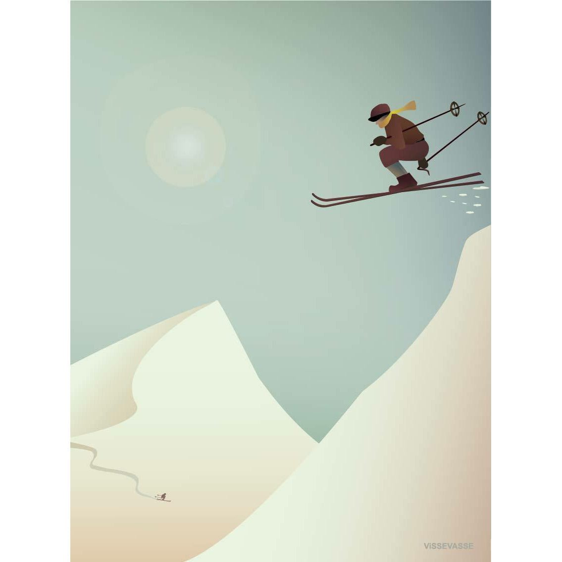 Vissevasse lyžařský plakát, 50 x70 cm